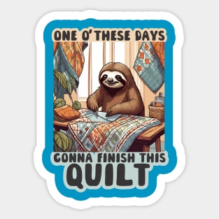 Funny sloth sewing quilt quilter quilting sewing seamstress Sticker